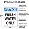 Signmission Fresh Water Only, 18 in W x Rectangle, Plastic OS-2PACK-NS-P-1824-V-12923 - alternate 2